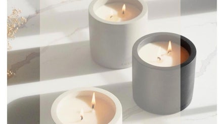 Elegant candles create a calming ambiance at Jayora Beauty in Old Colwyn, Wales, GB.