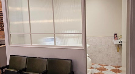 Cozy waiting area at Remove Laser Clinic in Kimberley, England, GB with stylish seating and modern decor.