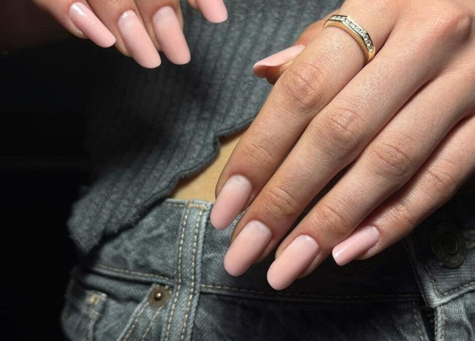 Elegant blush pink nails at Deni.xnails, located in București, București, RO. Perfect manicure showcase.