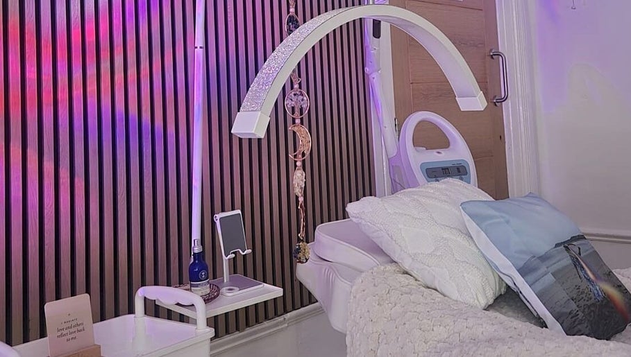 Luxurious treatment room with LED therapy at GC Therapies, Liverpool, England, GB.