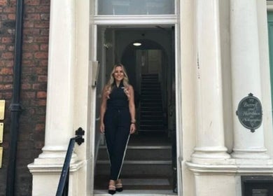 Entrance of GC Therapies in Liverpool, England, GB with welcoming staff.
