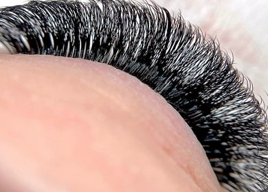 Close-up of expertly styled eyelashes at Luxxe Beauty Cosmetics, Eaton, Western Australia, AU showcasing precision.
