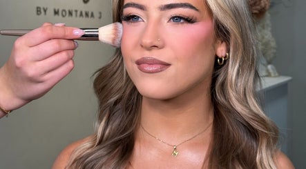 Woman receiving makeup at MDB Beauty Studio, Harrington Park, New South Wales, AU.