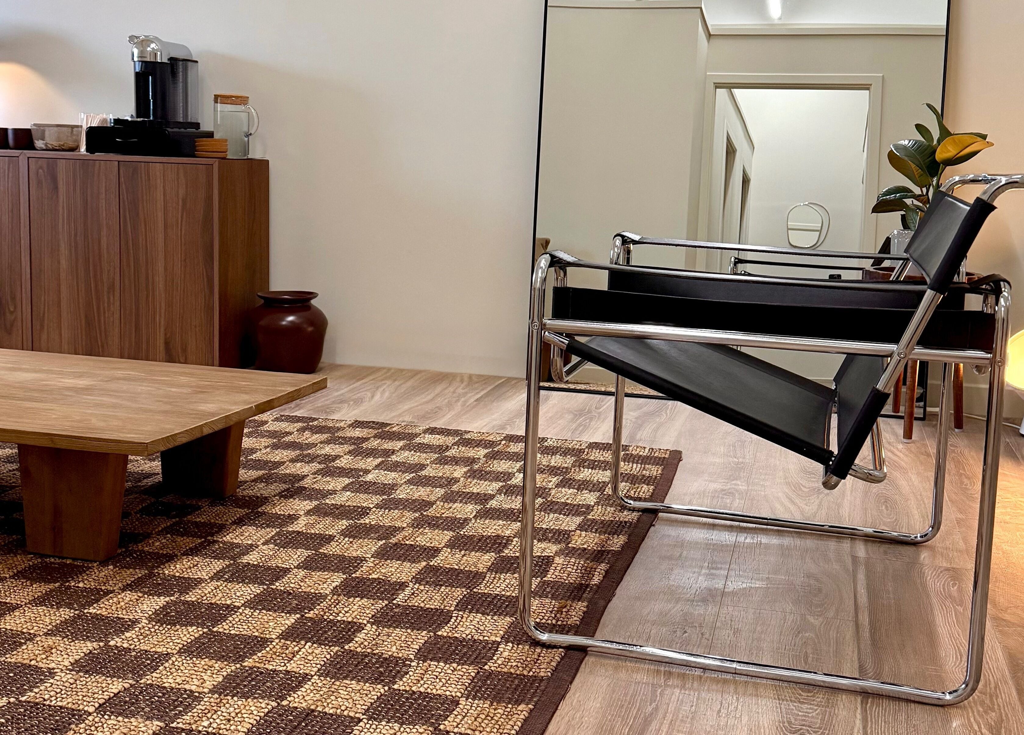 Stylish lounge area at Strp. in Edinburgh, Scotland, GB featuring sleek furniture and elegant decor.