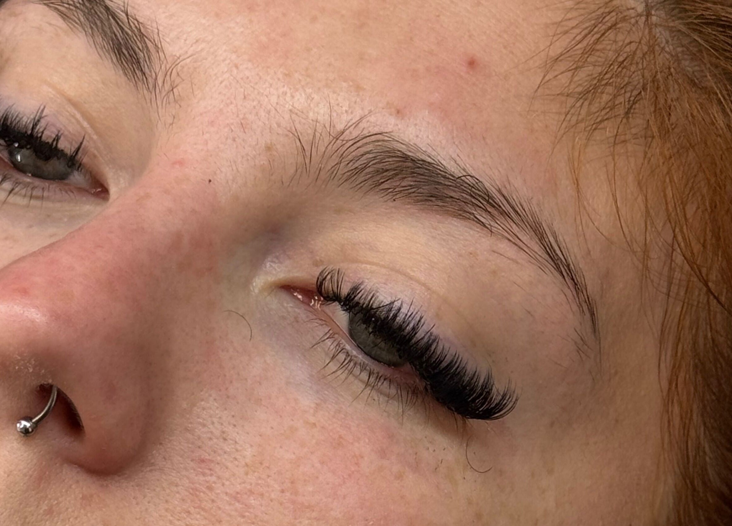 Detailed eyelash extension at Beauty By Mols, Somerton, England, GB, enhancing natural beauty.