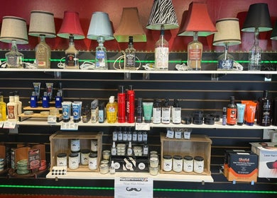 Elegant grooming products and unique lamps at The Man Cave - Belle Vernon, Belle Vernon, Pennsylvania, US.