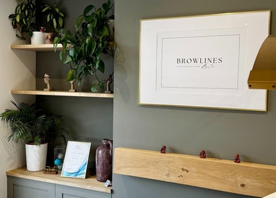 Stylish interior at Browlines By Em, Welwyn Garden City, England, GB featuring elegant decor and plants.