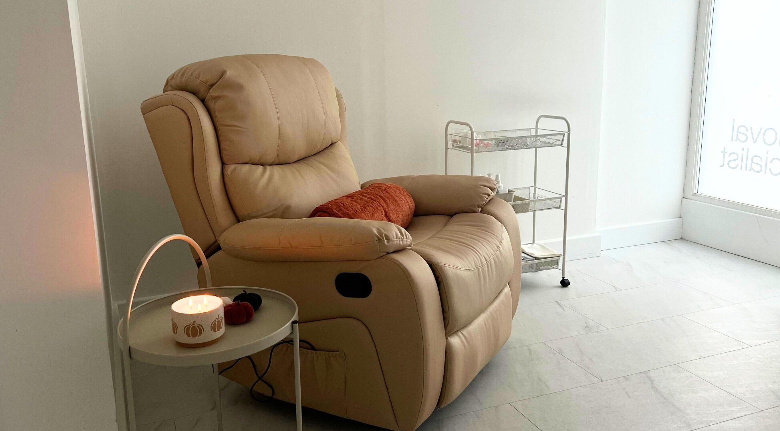 Relax in comfort at The Nail Muse by Tasha, Carlisle, England, GB with plush seating and soothing ambiance.