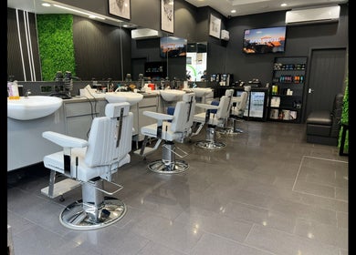 Db Barbers Tooting Bec, London, England, GB features sleek chairs and modern decor for premium grooming services.