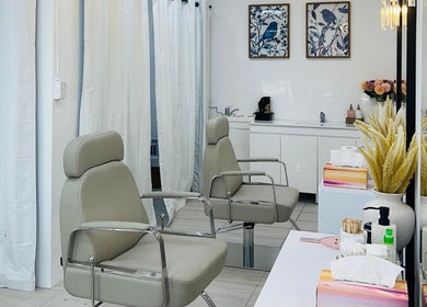 Elegant beauty salon interior at Browline & Lashes, Bondi Junction, New South Wales, AU.