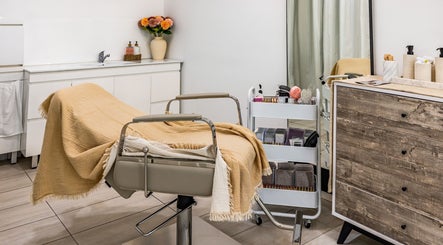 Inviting beauty treatment room at Browline & Lashes-Spring street, Bondi Junction, New South Wales, AU.