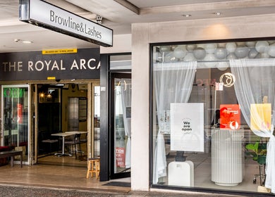 Entrance of Browline & Lashes-Spring street at Bondi Junction, New South Wales, AU.