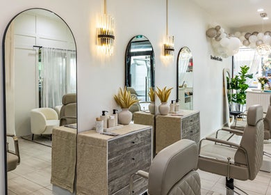 Elegant beauty salon at Browline & Lashes-Spring street, Bondi Junction, New South Wales, AU with modern decor.