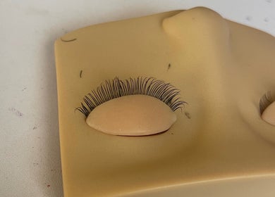 Eyelash training mannequin at Courtney Rose Beauty Room, Gray, Northern Territory, AU.