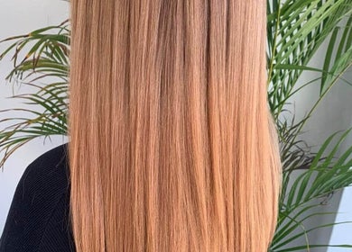 Smooth, silky blonde hair styling at Lady K Hair Artistry, Bronte, New South Wales, AU.