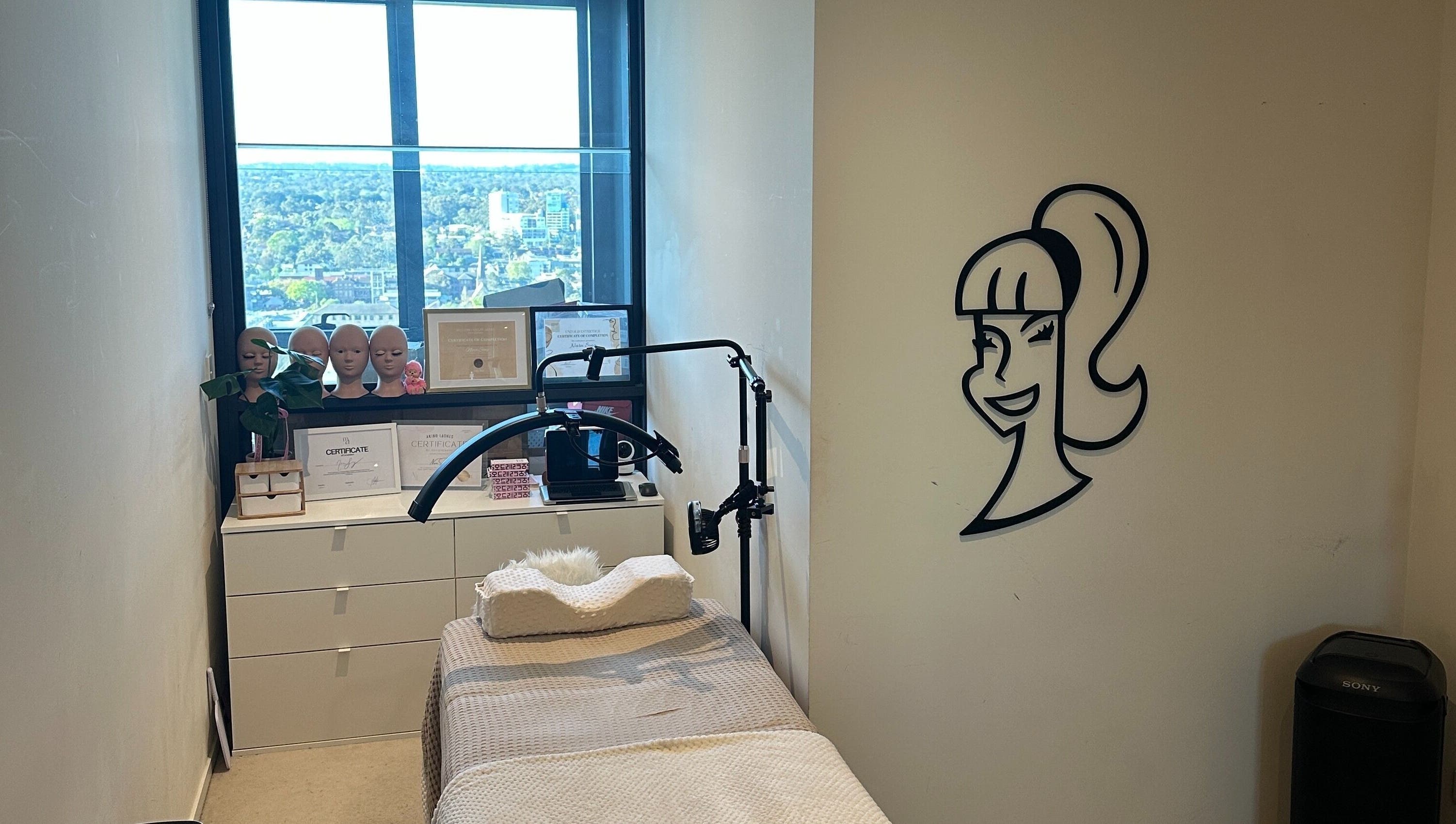 Tranquil treatment room at Amazing Audrey, Parramatta, New South Wales, AU with a city view.