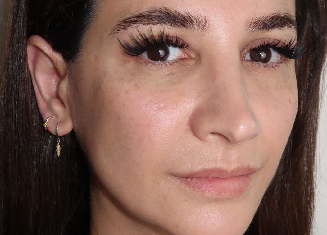 Close-up of eyelash extensions at Amazing Audrey, Parramatta, New South Wales, AU.