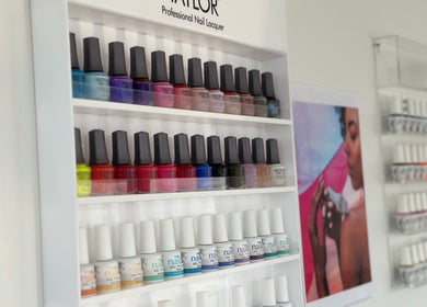 Vibrant nail polish selection at Beauty Base Plus, Chatsworth, Kwazulu-natal, ZA.