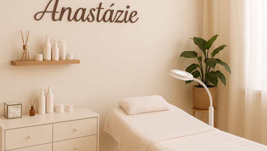 Relaxační místnost v Anastázie - kosmetika, Olomoucký Kraj, Olomoucký Kraj, CZ s krásnou dekorací.
