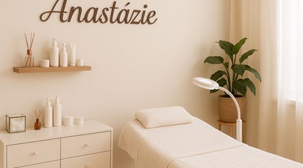 Relaxační místnost v Anastázie - kosmetika, Olomoucký Kraj, Olomoucký Kraj, CZ s krásnou dekorací.