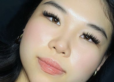 Close-up of styled eyelashes at LashesbyWeen in Subang Jaya, Selangor, MY, showcasing expert beauty artistry.