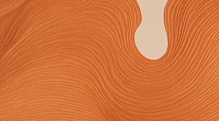 Elegant textured orange art in Hebra Beauty Studio, Guaynabo, Guaynabo, PR embodies a serene ambiance.