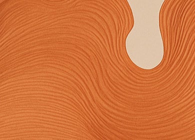 Abstract orange and cream waves in Hebra Beauty Studio, Guaynabo, Guaynabo, PR.
