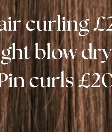 Hair service prices for curling, blow dry, and pin curls at Beauty_bycaitx in Liverpool, England, GB.