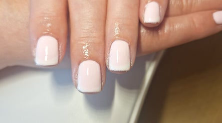 Freshly manicured elegant nails at Polished and Pretty, Crynant, Wales, GB.