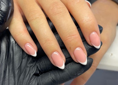 French manicure at Nail and Needle Clinic, Great Warley, England, GB. Perfect nails with expert care.