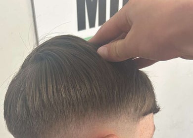 Skillful haircut detail at St Blendz, Greystones, County Wicklow, IE. Showcasing expert styling techniques.