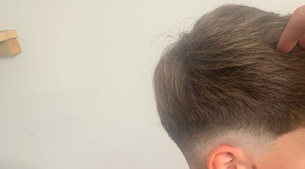 Close-up of a stylish fade haircut at St Blendz, Greystones, County Wicklow, IE.