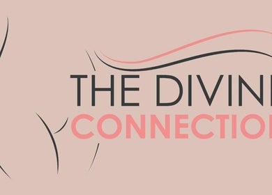 Logo of The Divine Connection beauty salon in Mississauga, Ontario, CA with elegant design.