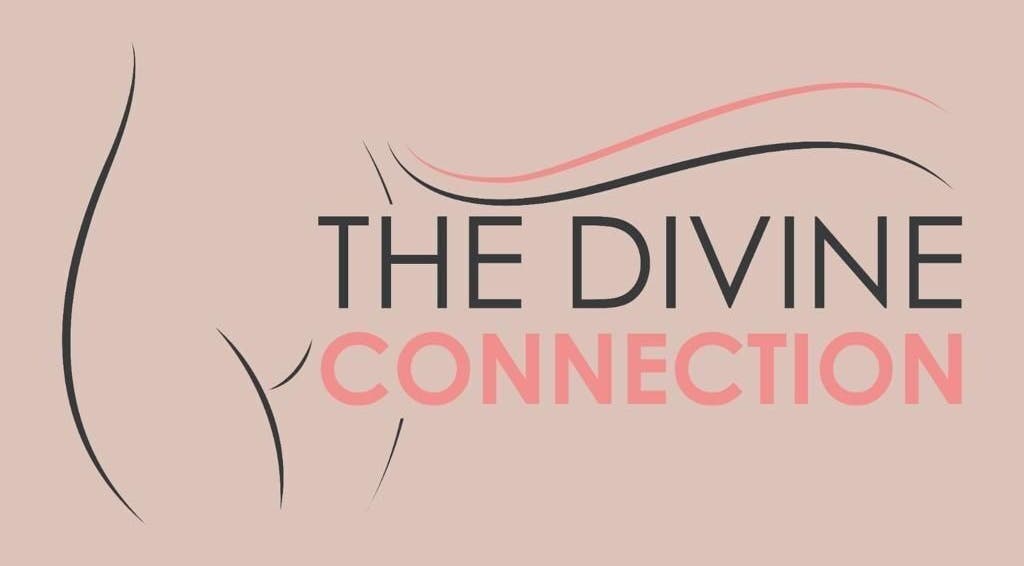 Logo of The Divine Connection beauty salon in Mississauga, Ontario, CA with elegant design.