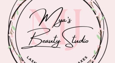 Elegant logo of Mya's Beauty Studio in Kardinya, Western Australia, AU featuring delicate floral accents.