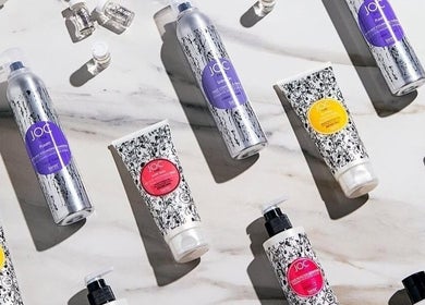 Elegant beauty product display at ditch the box, Gqeberha, Eastern Cape, ZA. Modern packaging on marble surface.