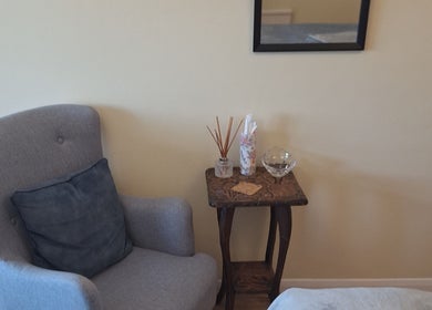 Cozy seating with diffuser at Calming-Massage in Blean, England, GB. Ideal for relaxation and tranquility.