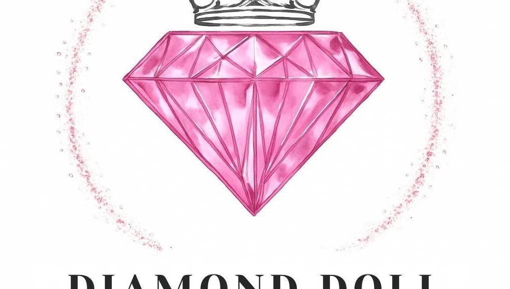 Logo of Diamond_Doll_Studio, Bloemfontein, Free State, ZA featuring a pink diamond with a crown.