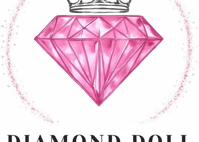 Logo of Diamond_Doll_Studio, Bloemfontein, Free State, ZA featuring a pink diamond with a crown.