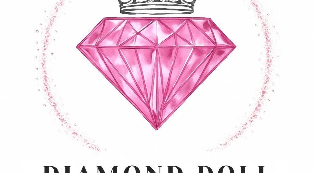 Logo of Diamond_Doll_Studio, Bloemfontein, Free State, ZA featuring a pink diamond with a crown.