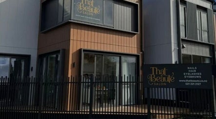 Exterior of The Hair Hub, a stylish salon in Auckland, Auckland, NZ, showcasing modern design and signage.
