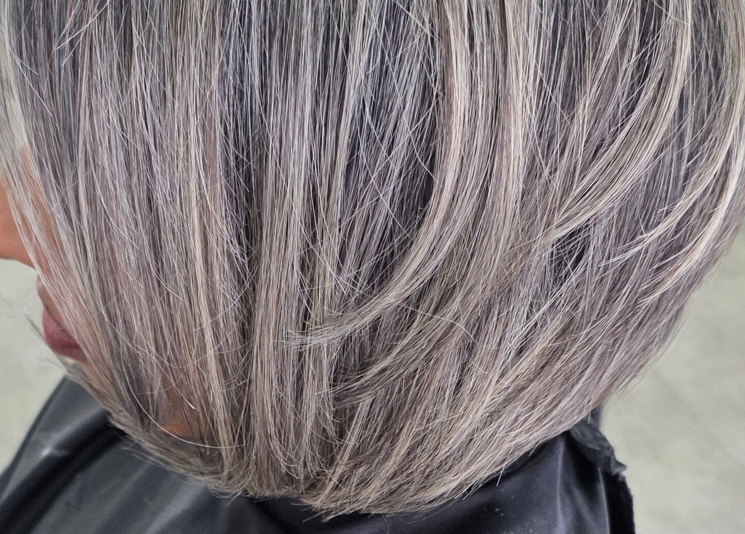 Elegant silver bob hairstyle at The Hair Hub, Auckland, Auckland, NZ, showcasing expert styling.