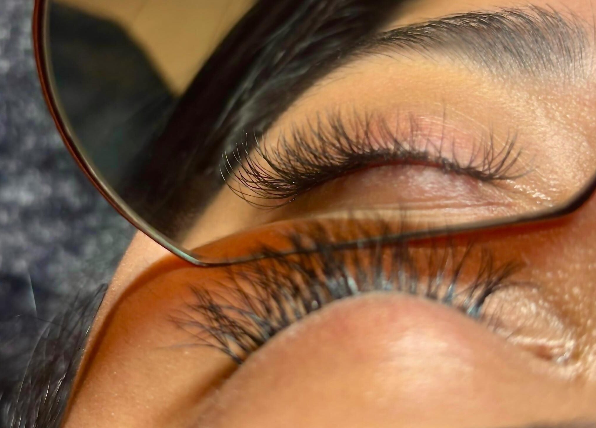 Close-up of expertly applied lashes at Aura Lash Studio, Midrand, Gauteng, ZA, showcasing precision and beauty.