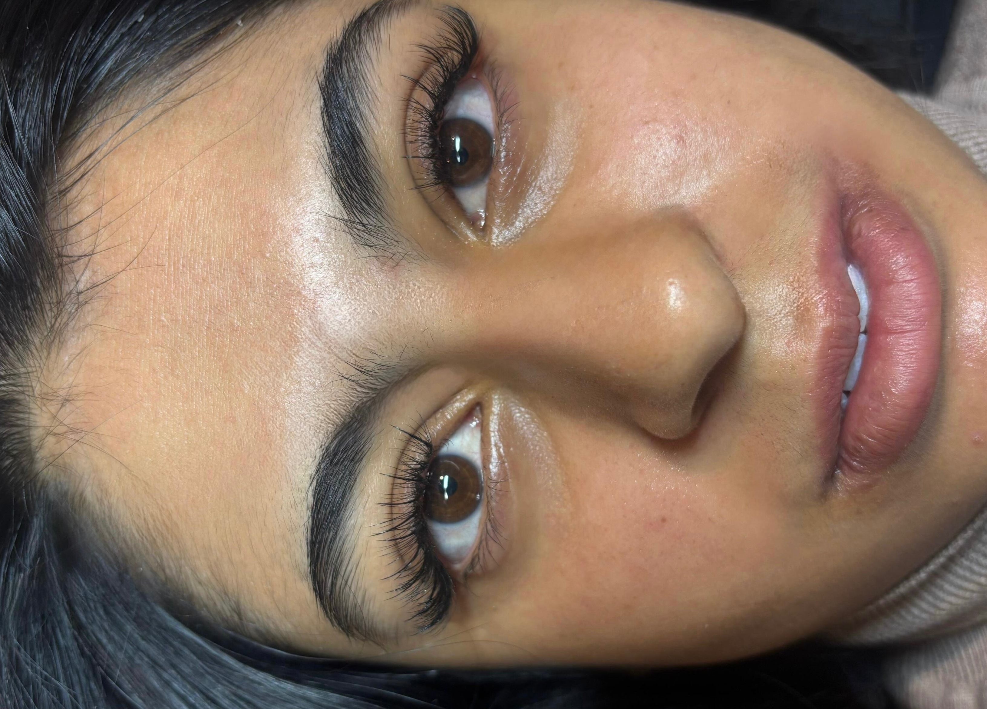 Close-up of beautiful eyelash application at Aura Lash Studio, Midrand, Gauteng, ZA.