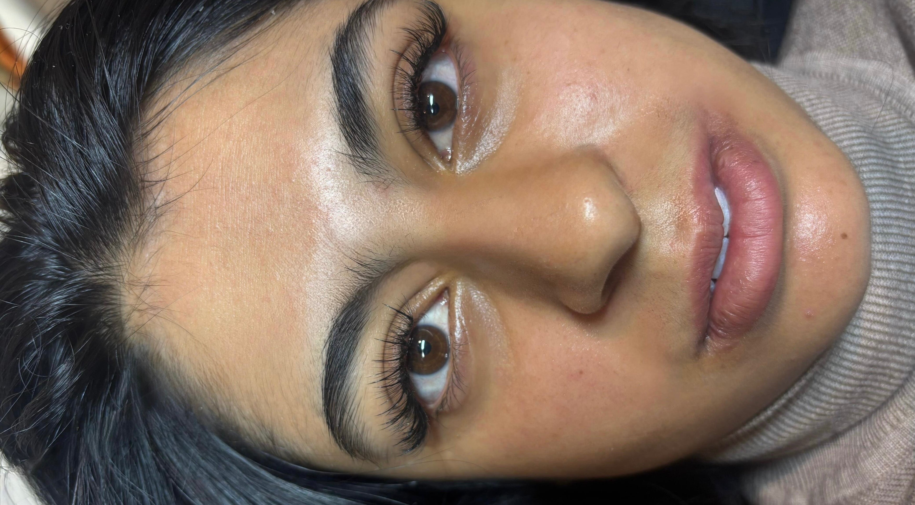 Close-up of beautiful eyelash application at Aura Lash Studio, Midrand, Gauteng, ZA.