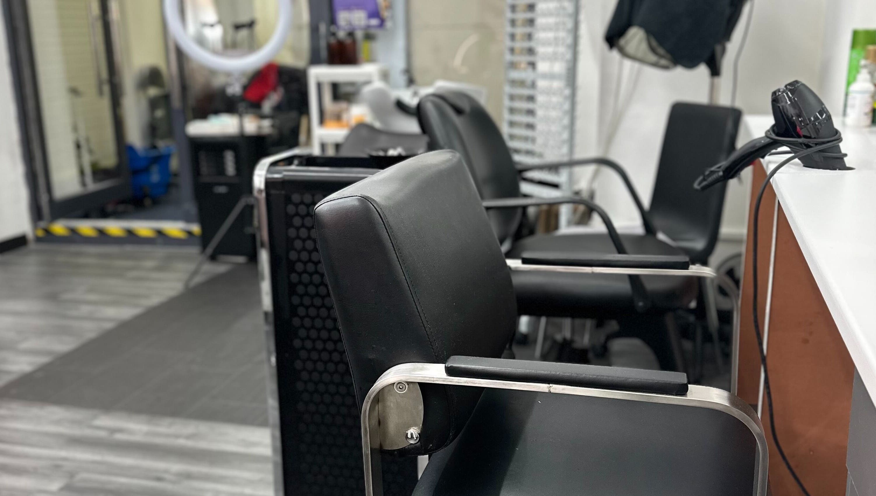 Stylish salon chairs at Zulymar Beauty & Health, London, England, GB.