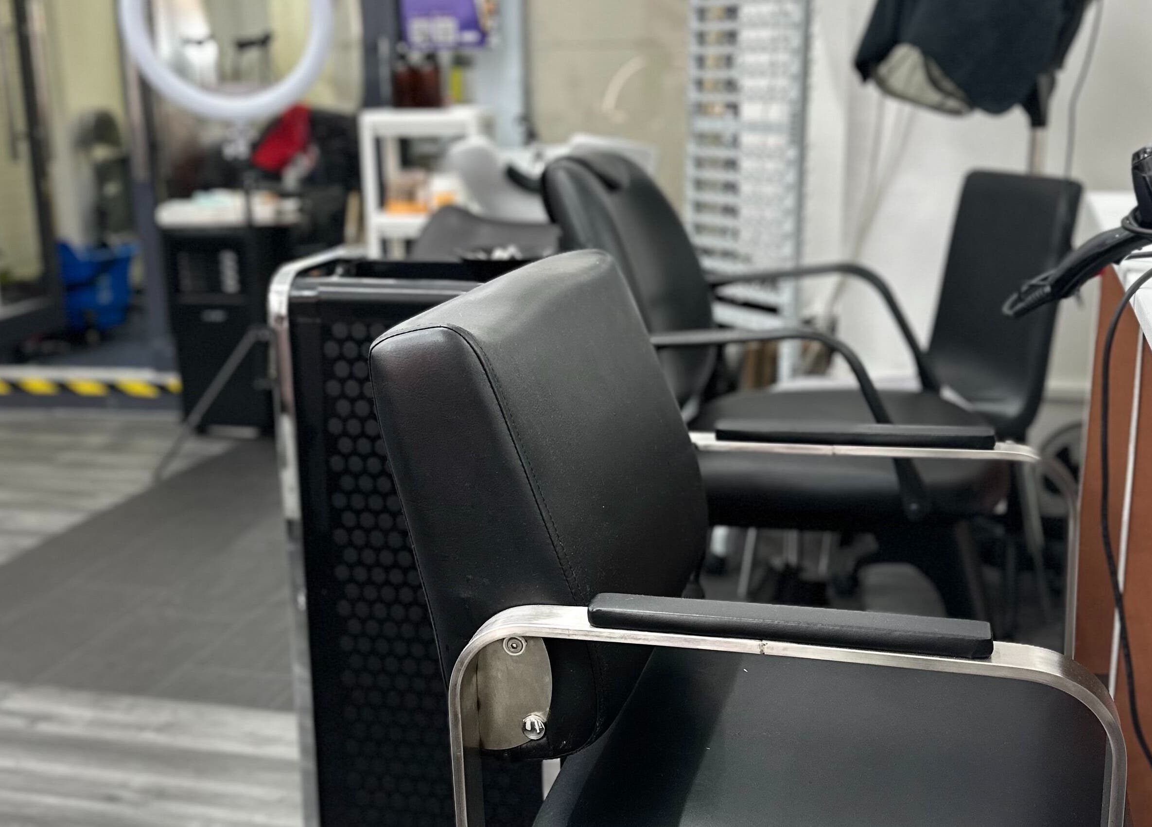 Stylish salon chairs at Zulymar Beauty & Health, London, England, GB.