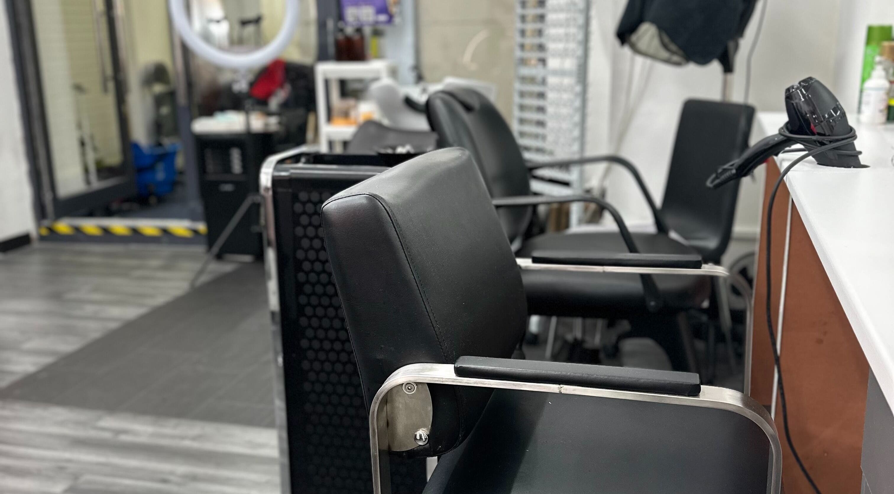 Stylish salon chairs at Zulymar Beauty & Health, London, England, GB.