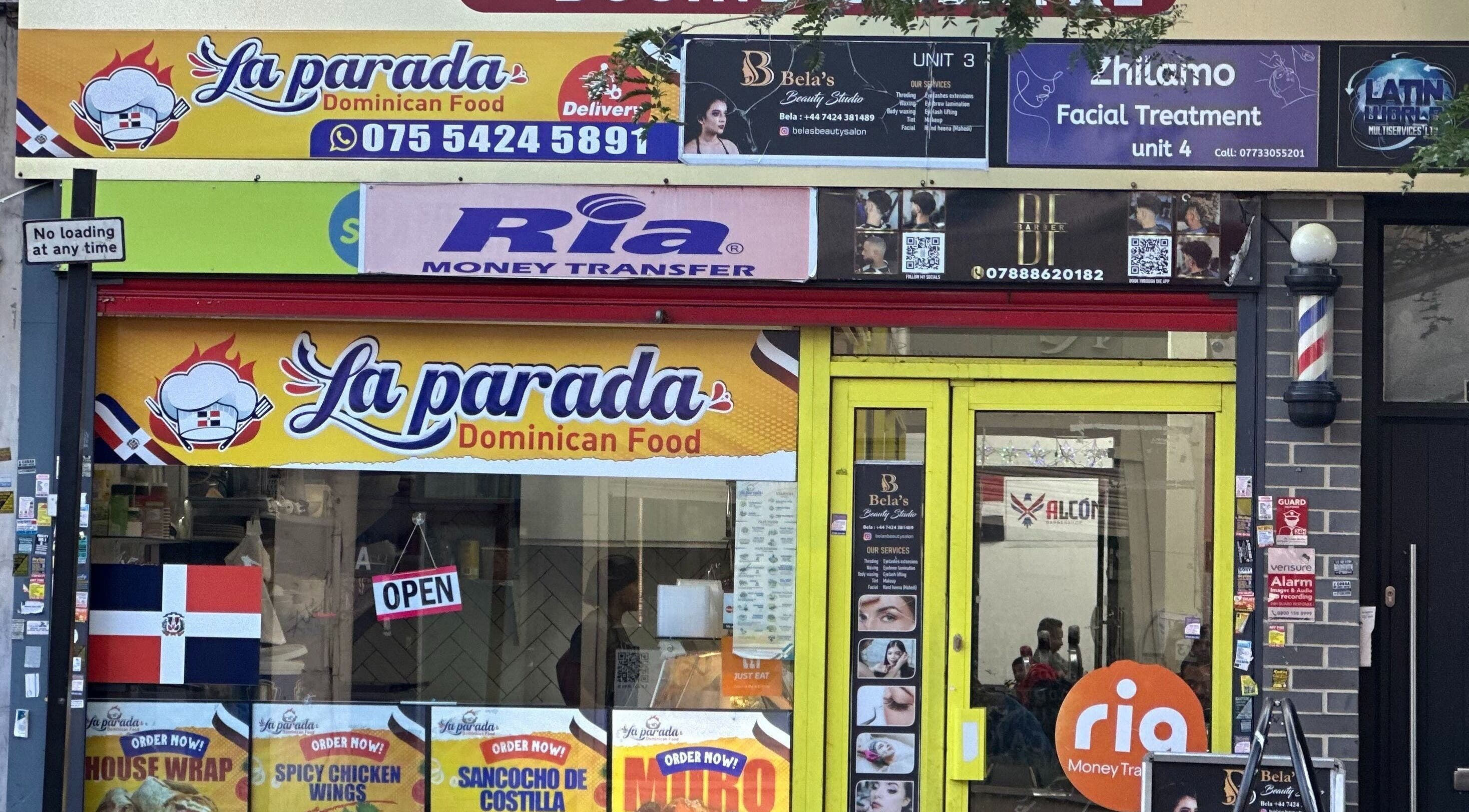 Front view of Zulymar Beauty & Health in London, England, GB, displaying signs for beauty services.