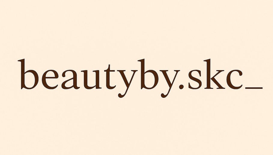 Beauty by SKC logo in Livingston, Scotland, GB features elegant typography on a beige background.